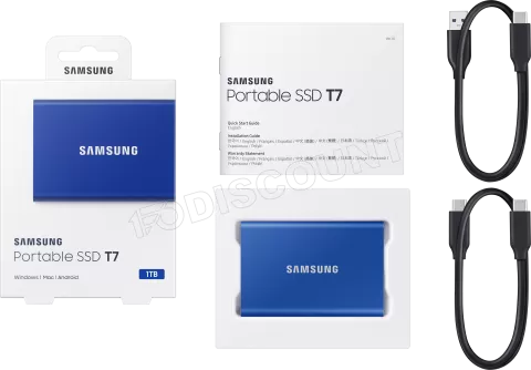 Photo de Disque SSD NVMe externe Samsung T7 - 1To  (Bleu)