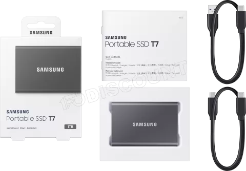 Photo de Disque SSD NVMe externe Samsung T7 - 1To  (Gris)