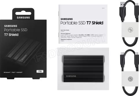 Photo de Disque SSD NVMe externe Samsung T7 Shield - 1To  (Noir)