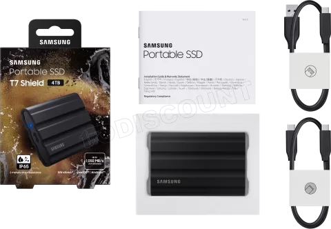 Photo de Disque SSD NVMe externe Samsung T7 Shield - 4To  (Noir)