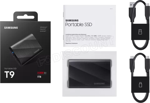 Photo de Disque SSD NVMe externe Samsung T9 - 2To  (Noir)