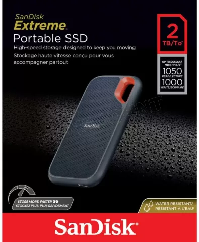 Photo de Disque SSD NVMe externe SanDisk Extreme v2 - 2To  (Gris)