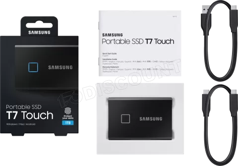 Photo de Disque SSD NVMe externe sécurisé Samsung T7 Touch - 1To  (Noir)