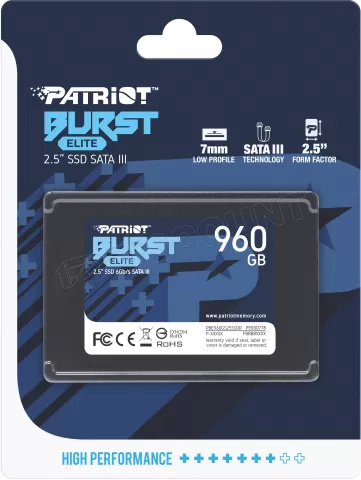 Photo de Disque SSD Patriot Burst Elite 1To  - S-ATA 2,5"