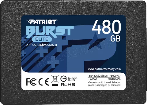 Photo de Disque SSD Patriot Burst Elite 480Go - S-ATA 2,5"