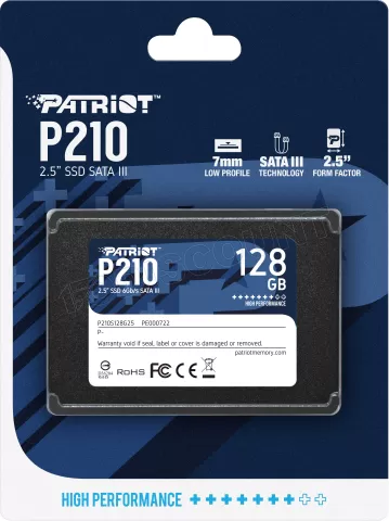 Photo de Disque SSD Patriot P210 128Go - S-ATA 2,5"