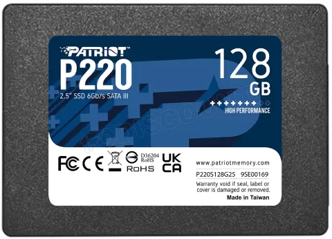 Photo de Disque SSD Patriot P220 128Go - S-ATA 2,5"