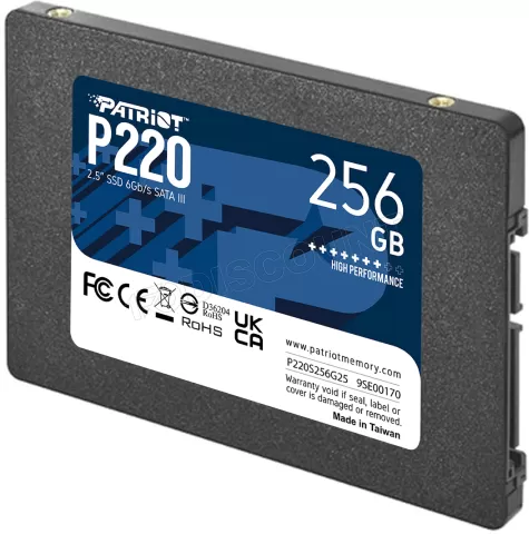 Photo de Disque SSD Patriot P220 256Go - S-ATA 2,5"