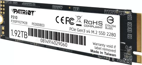 Photo de Disque SSD Patriot P310 2To  - M.2 NVMe Type 2280