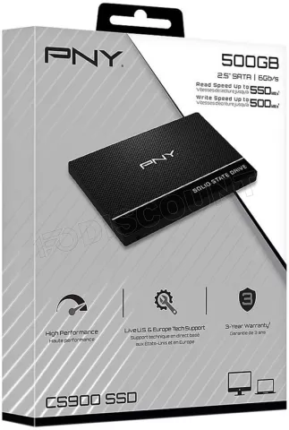 Photo de Disque SSD PNY CS900 500Go - S-ATA 2,5"