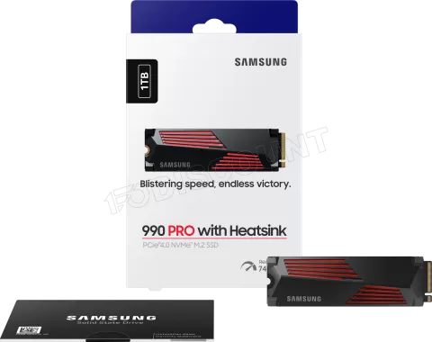 Photo de Disque SSD Samsung 990 Pro 1To  avec dissipateur - NVMe M.2 Type 2280