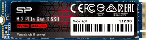 Photo de Disque SSD Silicon Power A80 512Go - NVMe M.2 Type 2280