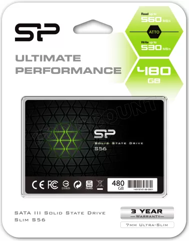 Photo de Disque SSD Silicon Power Slim S56 480Go - S-ATA 2,5"