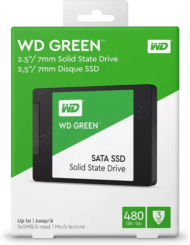 Photo de Disque SSD Western Digital Green 480Go - S-ATA 2,5"