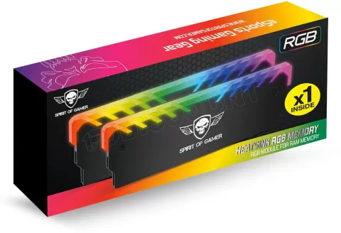 Photo de Dissipateur Mémoire Ram Spirit of Gamer Eatsink RGB (Noir)