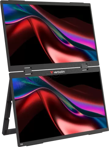 Photo de Double Ecran portable 15,6" Verbatim Dual Monitor Essentials Full HD (Noir)