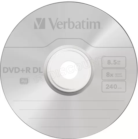 Photo de DVD+R double couche Verbatim 4.7Go (Spindle de 50)