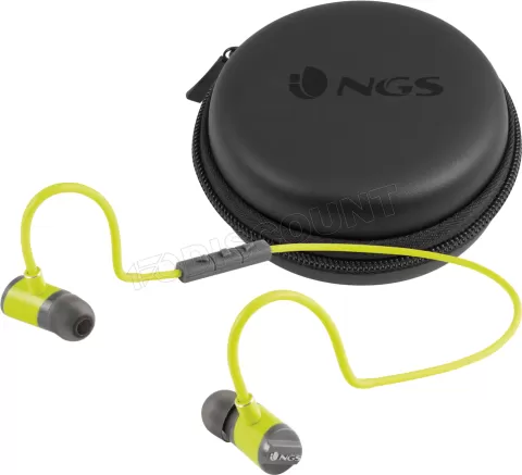 Photo de Ecouteur intra-auriculaire Bluetooth NGS Artica Swing (Gris/Jaune)