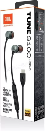 Photo de Ecouteurs filaires JBL Tune 310C USB-C (Noir)