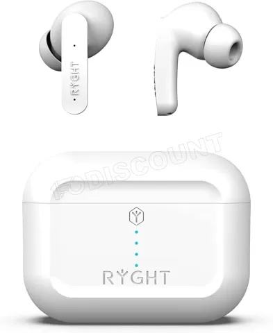 Photo de Ecouteurs sans fil avec micro Ryght Pulse ANC (Blanc)