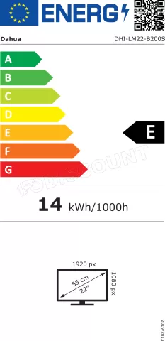 Photo de Ecran 22" Dahua B200S Full HD (Noir)
