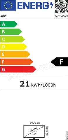 Photo de Ecran 24" AOC 24B2XDAM Full HD (Noir)