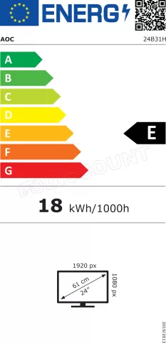 Photo de Ecran 24" AOC Basic B3 24B31H Full HD 120Hz (Noir)