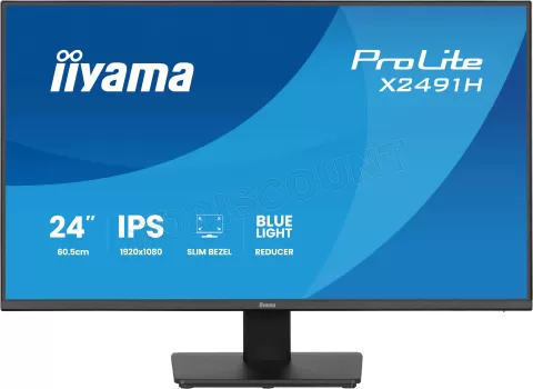 Photo de Ecran 24" Iiyama ProLite X2491H-B1 Full HD 120Hz (Noir)