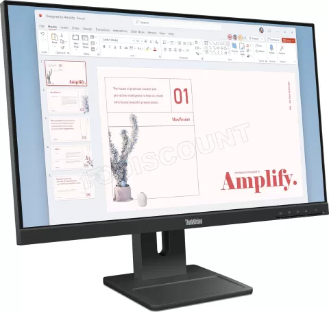 Photo de Ecran 24" Lenovo ThinkVision E24-40 Full HD 100Hz (Noir)