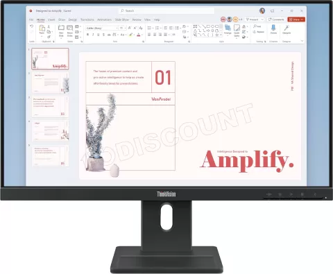 Photo de Ecran 24" Lenovo ThinkVision E24-40 Full HD 100Hz (Noir)