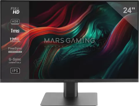 Photo de Ecran 24" Mars Gaming MV-24 Full HD 120Hz (Noir)