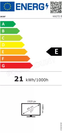 Photo de Ecran 27" Acer KA2 KA272EBI Full HD 100Hz (Noir)