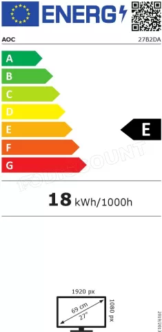 Photo de Ecran 27" AOC 27B2DA Full HD (Noir)