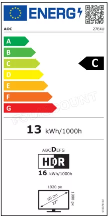 Photo de Ecran 27" AOC 27E4U Full HD 120Hz (Noir)