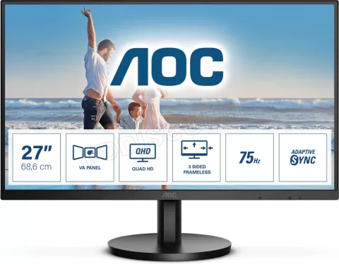 Photo de Ecran 27" AOC Basic B3 Q27B3MA Quad HD (Noir)