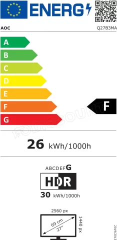 Photo de Ecran 27" AOC Basic B3 Q27B3MA Quad HD (Noir)