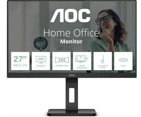 Photo de Ecran 27" AOC P3 Q27P3CV Quad HD 100Hz (Noir)