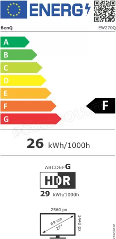 Photo de Ecran 27" BenQ EW270Q Quad HD 200Hz (Blanc)