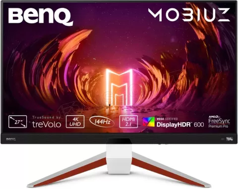 Photo de Ecran 27" BenQ Mobiuz EX2710U 4K Ultra HD 144Hz (Blanc)