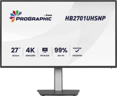 Photo de Ecran 27" Iiyama ProGraphic HB2701UHSNP-B1 4K Ultra HD (Noir)