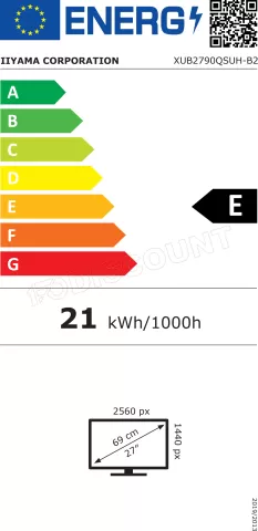 Photo de Ecran 27" Iiyama ProLite XUB2790QSUH-B2 Quad HD 100Hz (Noir)
