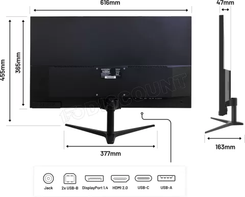 Photo de Ecran 27" JapanNext JN-IPS27WQHDR-C65W WQHD (Noir)