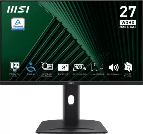Photo de Ecran 27" MSI Pro MP275QPG Quad HD 100Hz (Noir)