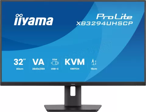 Photo de Ecran 32" Iiyama ProLite XB3294UHSCP-B1 4K Ultra HD (Noir)