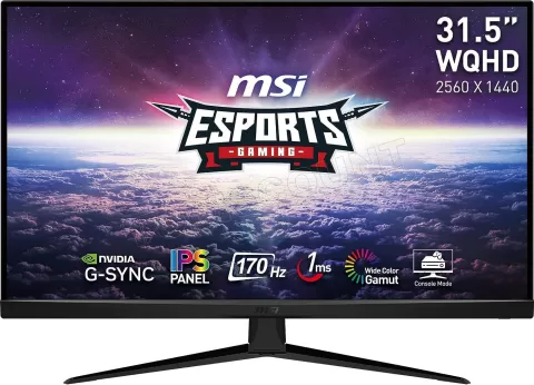 Photo de Ecran 32" MSI Gaming G321Q Quad HD 170Hz (Noir)