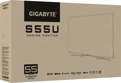 Photo de Ecran 55" Gigabyte S55U 4K Ultra HD 120Hz (Noir)