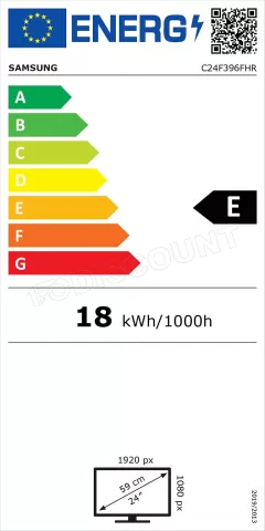 Photo de Ecran incurvé 24" Samsung LC24F390FHUXEN Full HD