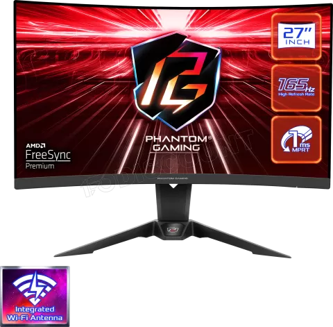 Photo de Ecran incurvé 27" ASRock Phantom Gaming PG27Q15R2A Quad HD (Noir) 165Hz