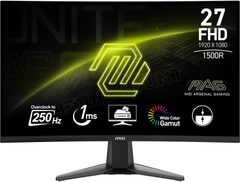 Photo de Ecran incurvé 27" MSI MAG 27C6X Full HD 250Hz (Noir)