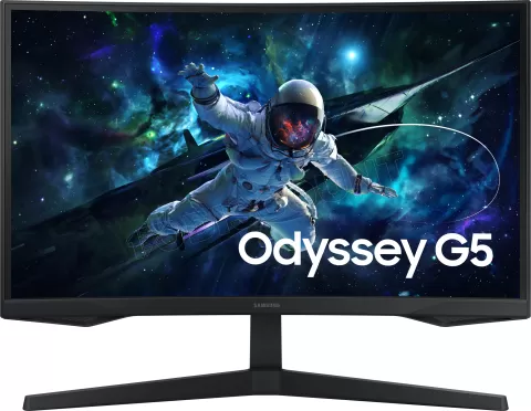 Photo de Ecran incurvé 27" Samsung Odyssey G5 G55C Quad HD 165Hz (Noir)